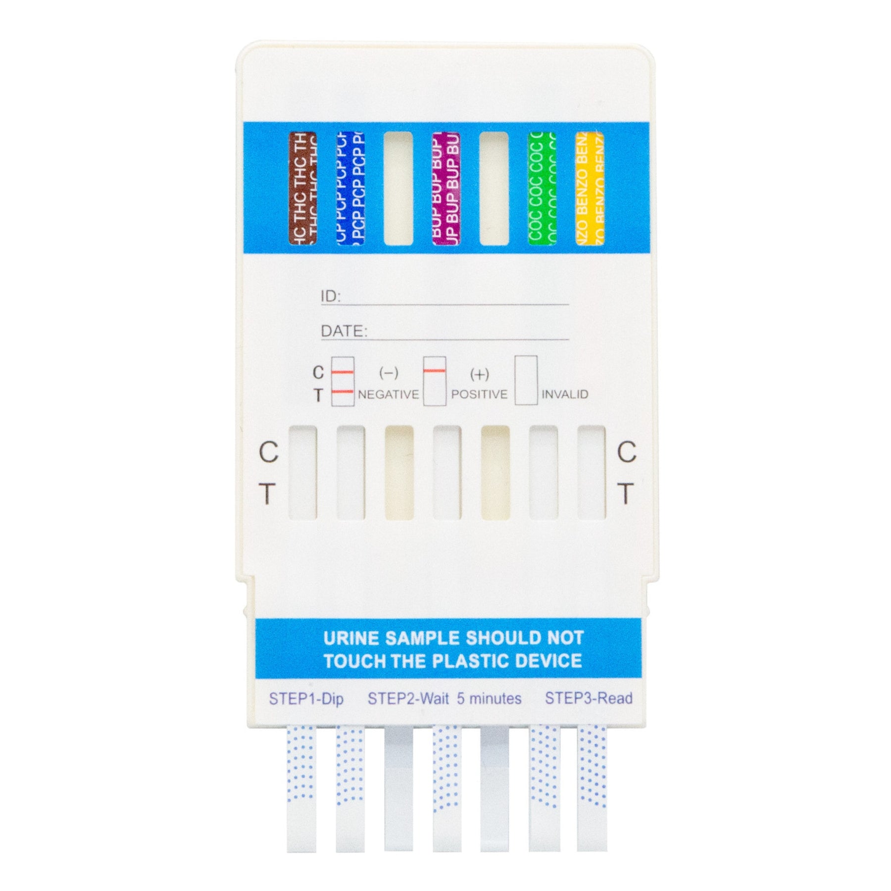 7-panel Multi-Drug Urine Test Card | W674 (25/box)