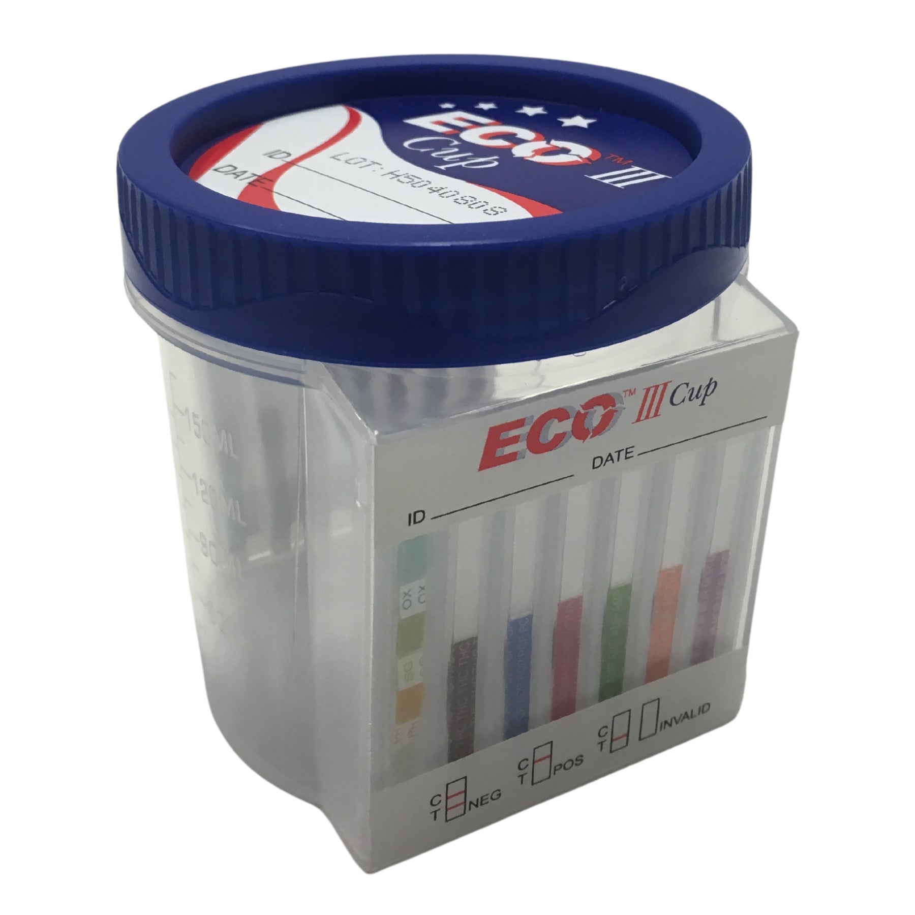 5-panel ECO III Multi-Drug Urine Test Cup | ECOIII-254 W/AD (25/box)