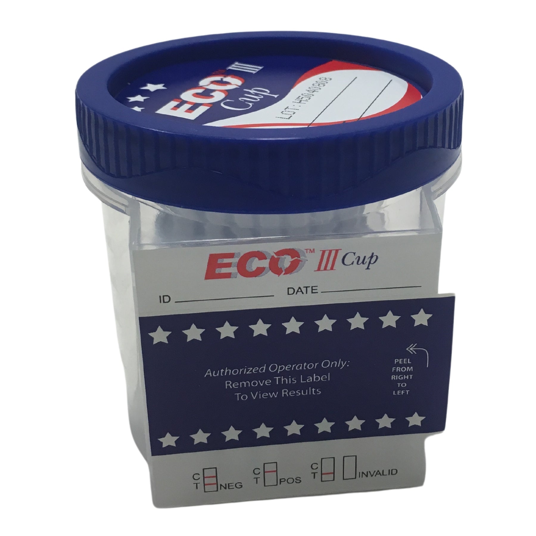 5-panel ECO III Multi-Drug Urine Test Cup | ECOIII-254 W/AD (25/box)