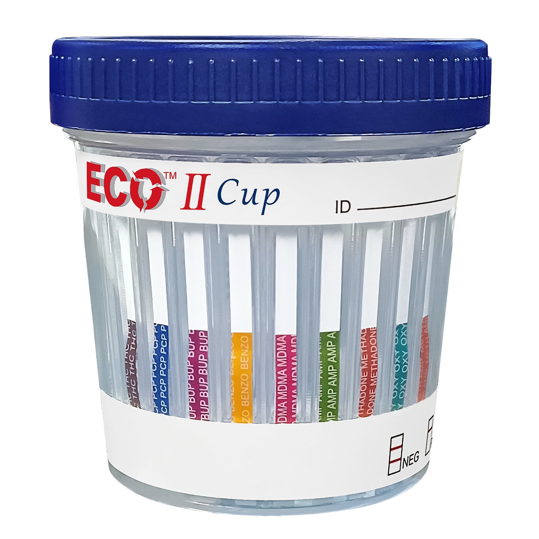 11-panel ECO II Multi-Drug Urine Test Cup | ECOII-87114 W/AD (25/box)