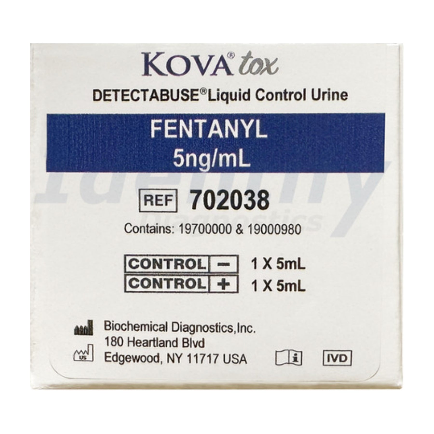 Fentanyl Liquid Controls (Positive & Negative – 5ml) | 702038