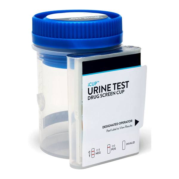8-panel iCup Urine Drug Tests w/AD | I-DUE-187-071 (25/box)