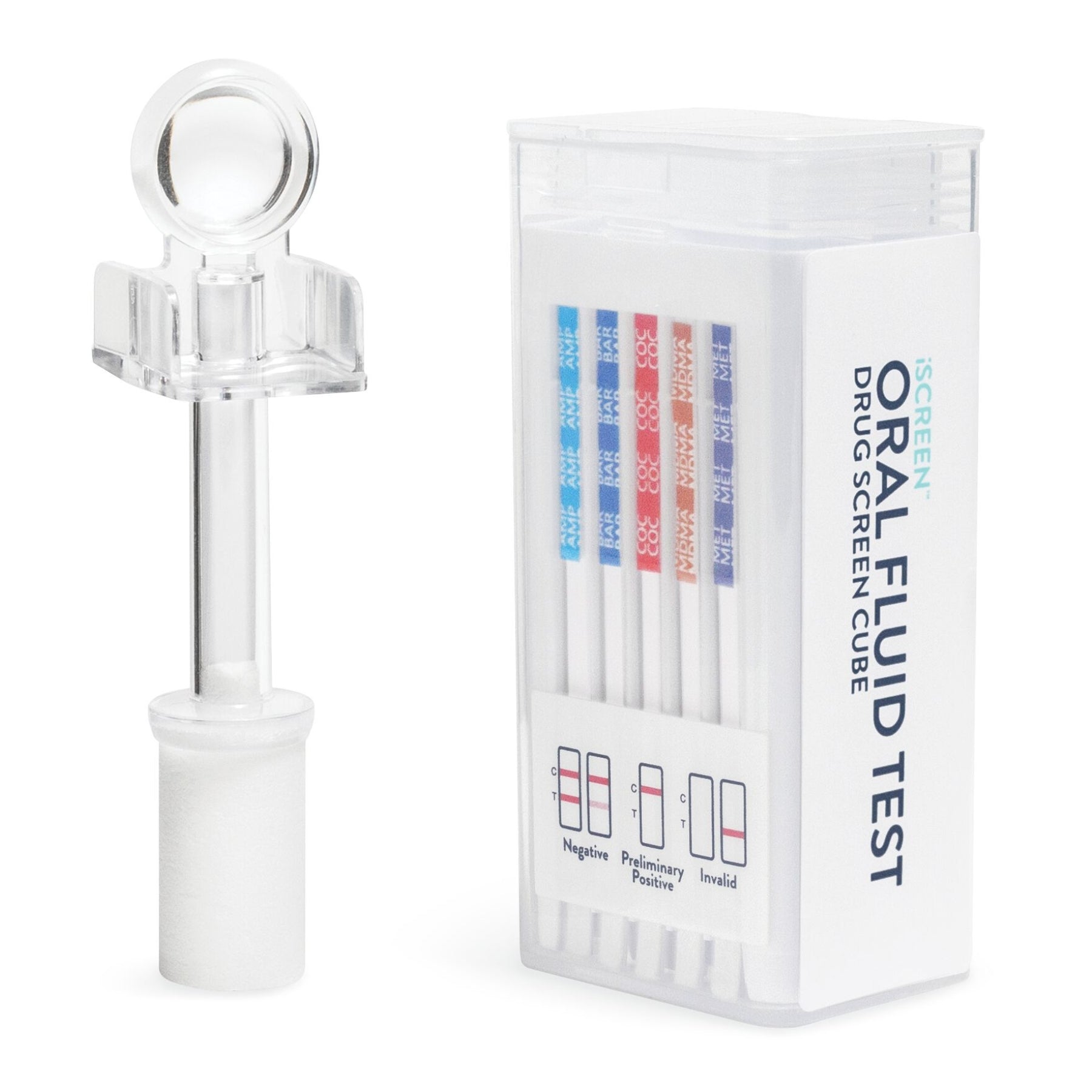 6-panel iSCREEN Oral Fluid Drug Test Cube | ABTOFCUBE0601A (25/box)